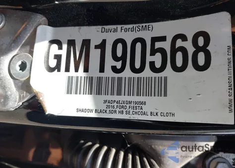 2016 Ford Fiesta Se z USA, uszkodzony, nr VIN 3FADP4EJXGM190568